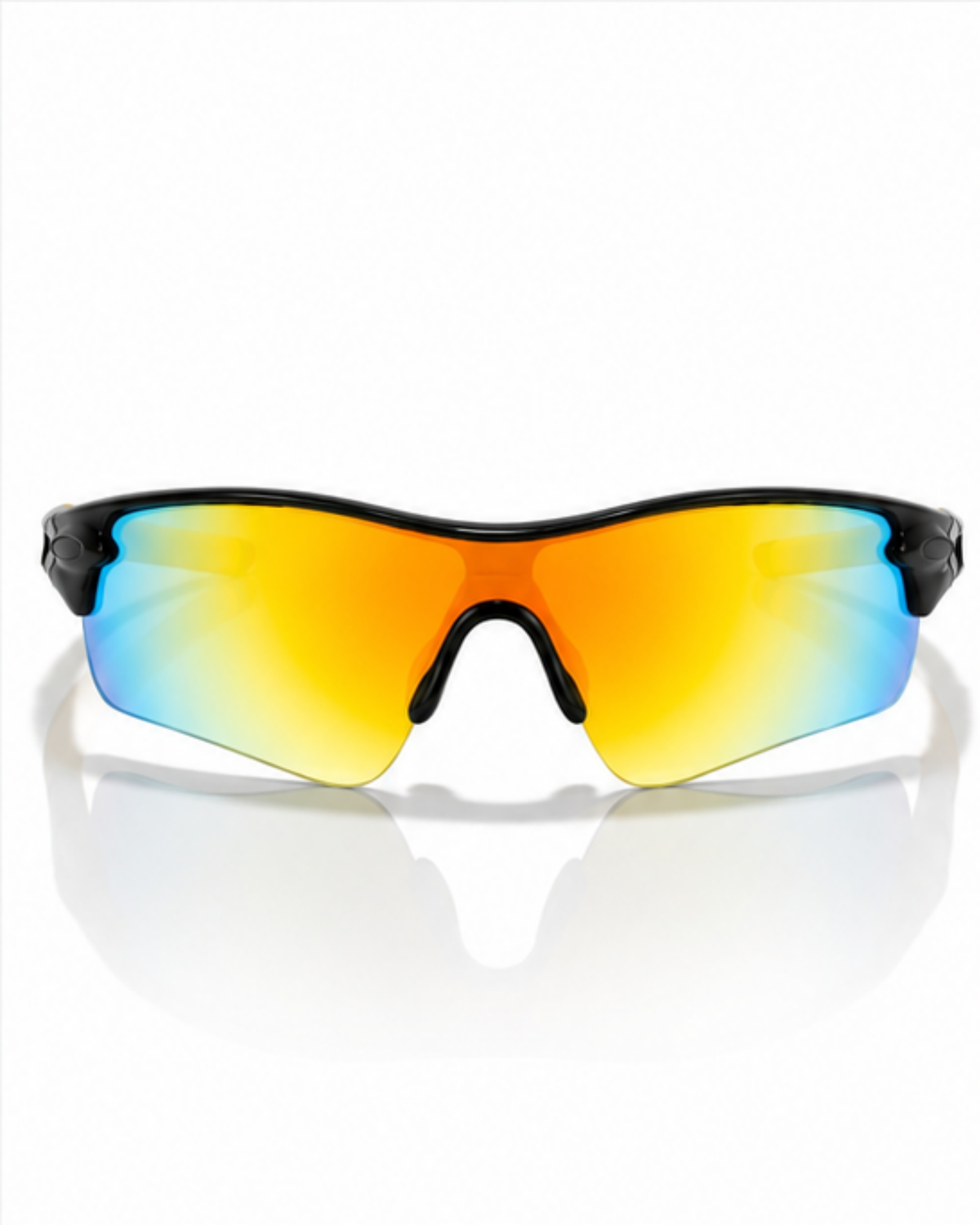Front view of Little Havana sunglasses showing the brow bar and open lower lens edge