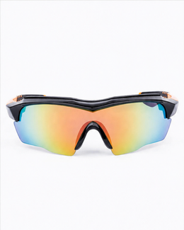 Front view of the Coconut Grove showing the single shield lens held by a top brow bar