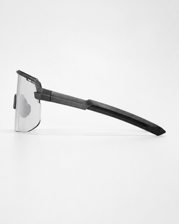 Side view of the Flagler Clear Lens Sunglasses showing the flat TR90 temple and curved matte tip