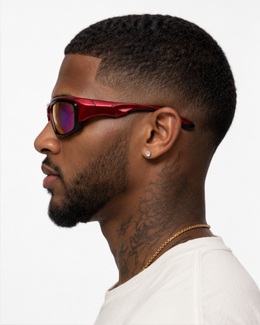 Overtown padded sunglasses lens tints shown side by side in smoke, blue mirror and clear photochromic