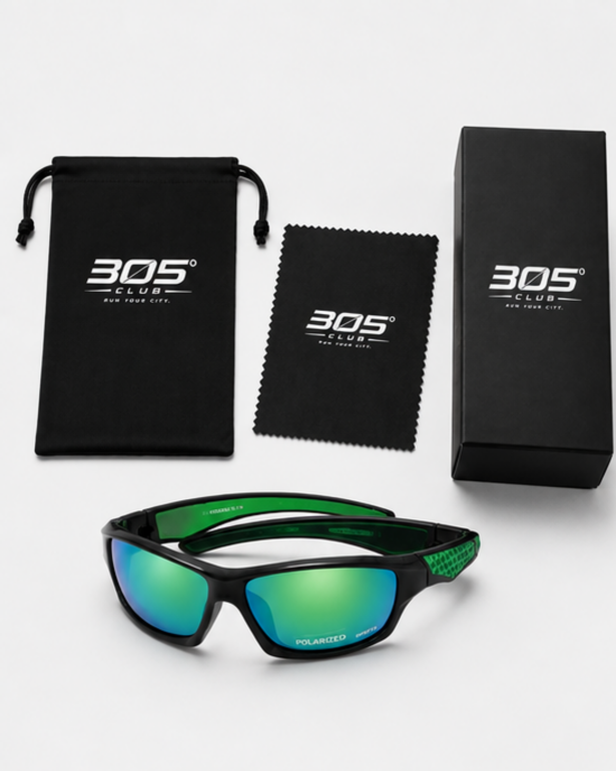 Bal Harbour Polarized Sunglasses with presentation box, microfibre pouch and cleaning cloth