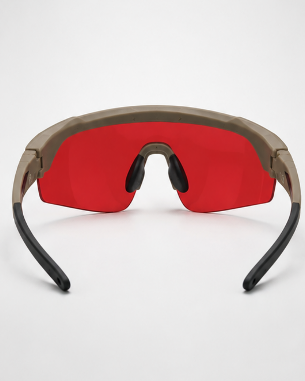 Rear view of Virginia Key sunglasses showing the two adjustable silicone nose pads and curved temple tips