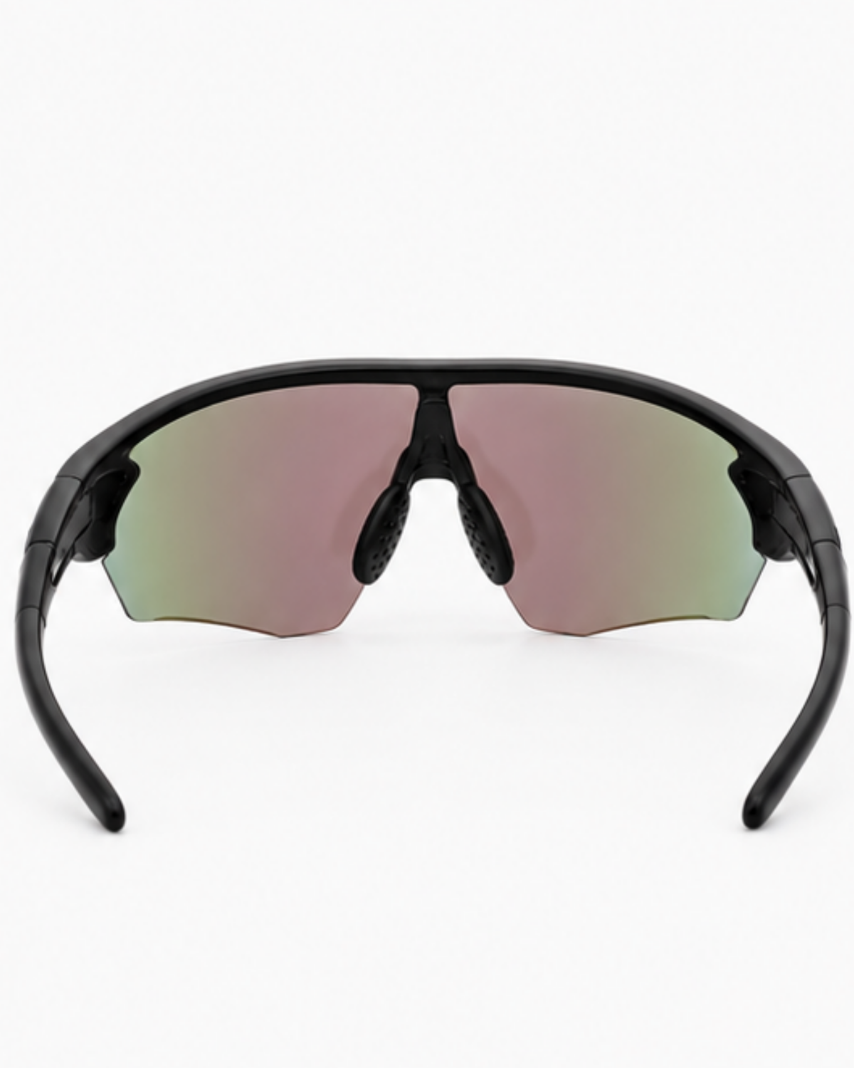 Rear view of the Crandon showing the vented nose bridge and the frameless lower lens edge that lets warm air escape